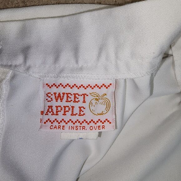 Vintage 60's or 70's Sweet Apple Union Made White A-Line Skirt Size 7 - Picture 5 of 9